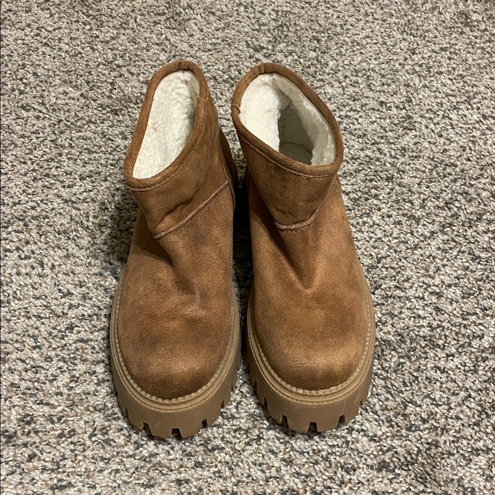 Brown Suede Ankle Boots